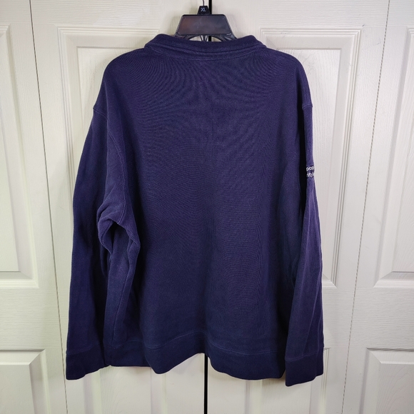 Jet Blue Airways Heavy 1/4 Zip Pullover Shirt Top Merch LAND'S END XXL Sweater - Picture 4 of 5